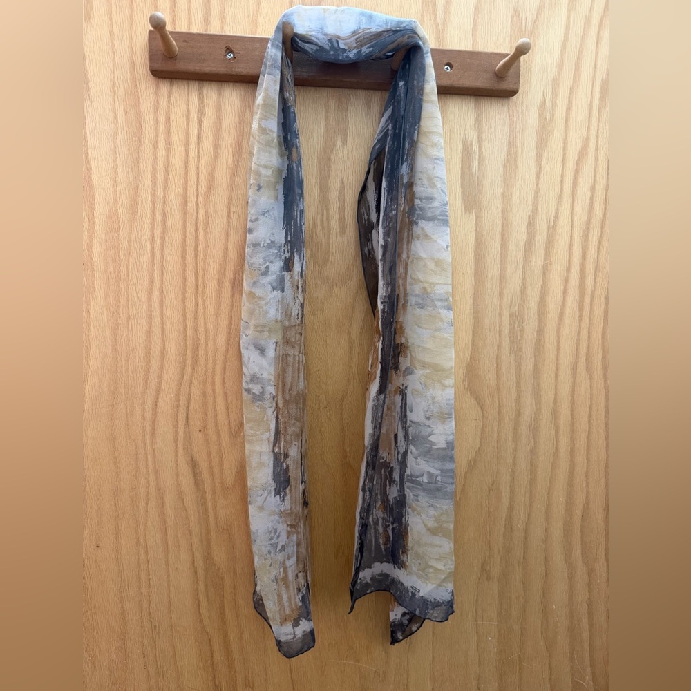 Salvatore Ferragamo Blue and Beige Scarf